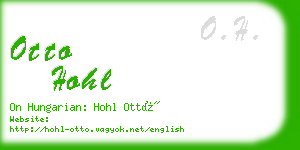 otto hohl business card